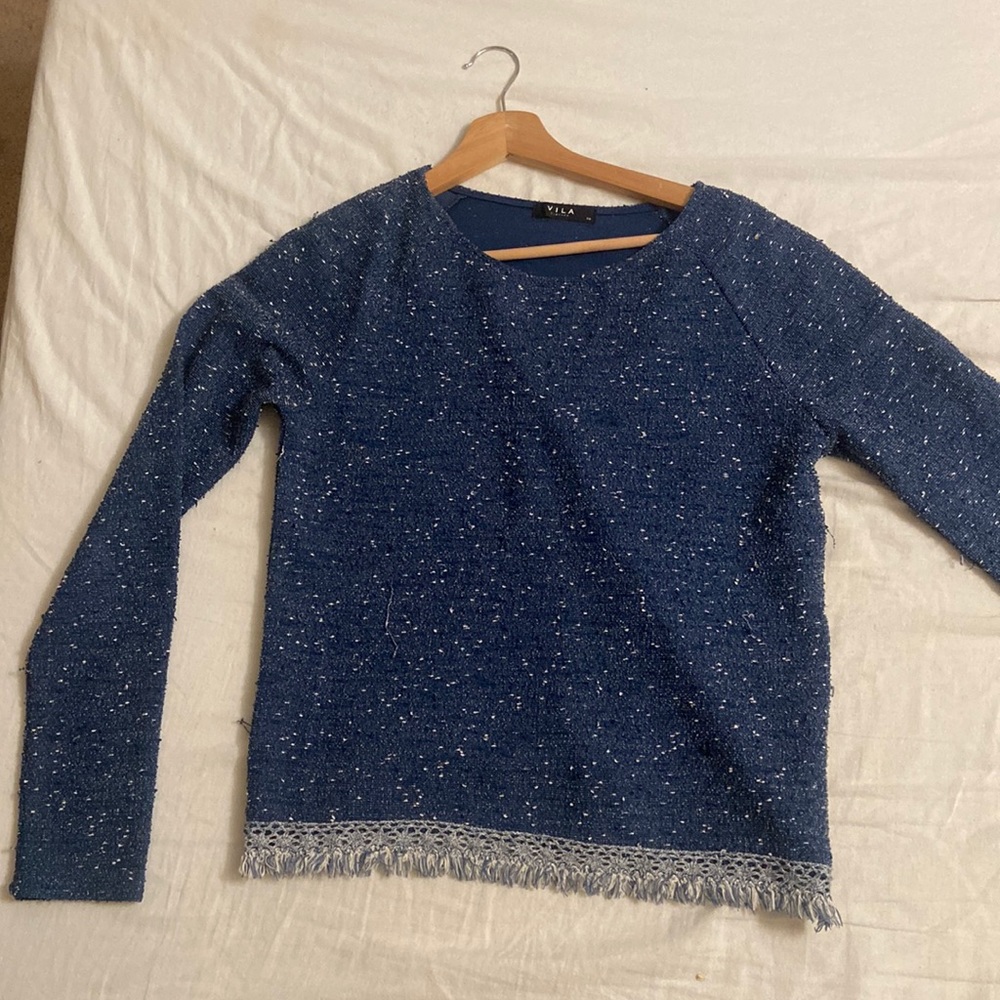 thin sweater from vila, dark blue